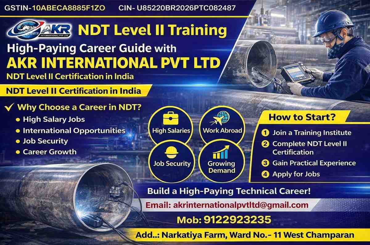 Read more about the article NDT Level II Training – High-Paying Career Guide with AKR International Pvt Ltd